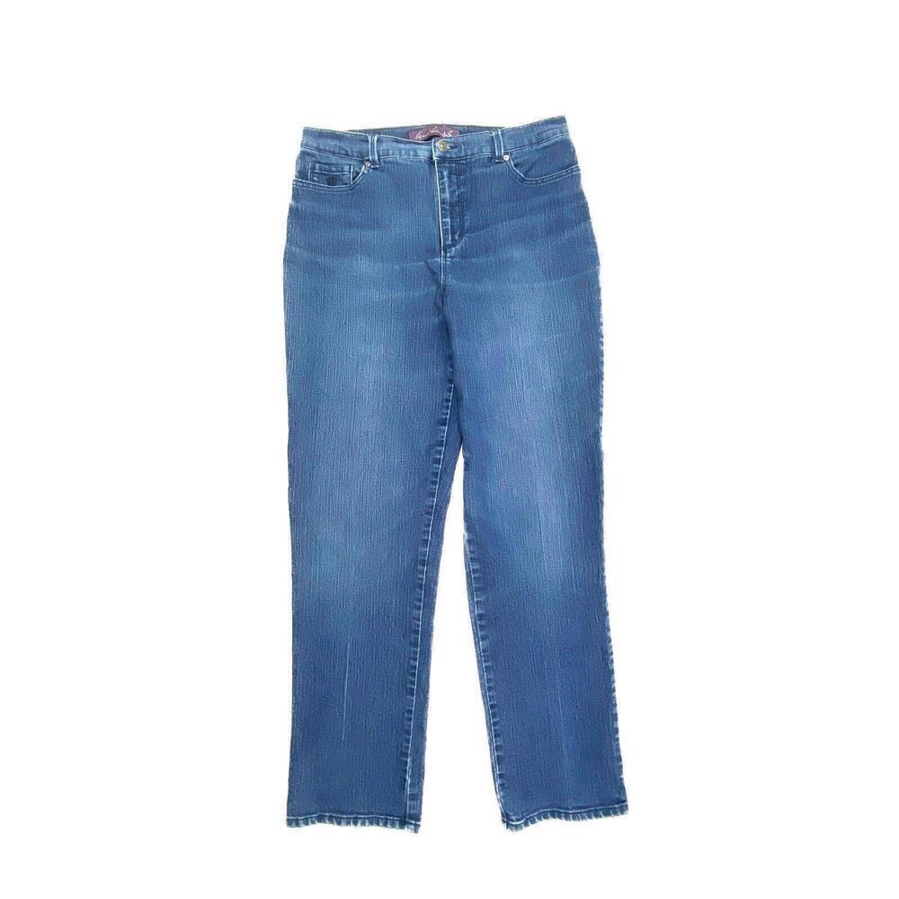 Gloria Vanderbilt Amanda Straight leg Women's size 12 Dark Wash BLue Denim jeans